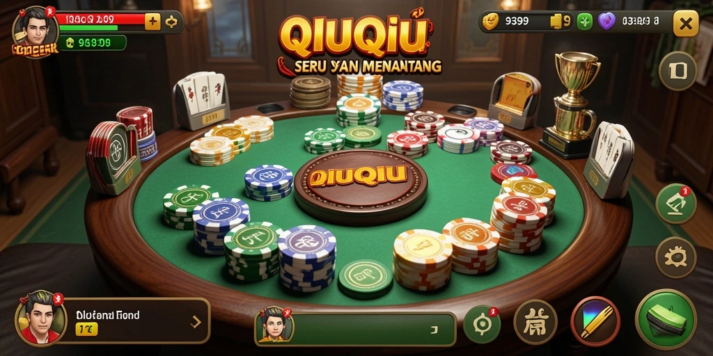 Tampilan gameplay QiuQiu yang seru dan menarik.