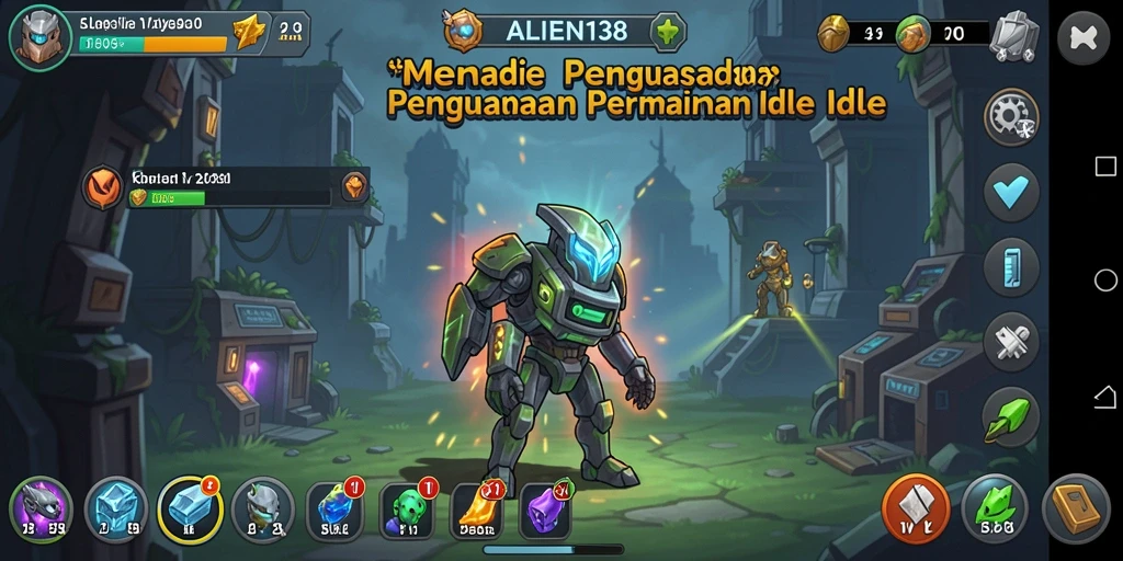 Screenshot utama ALIEN138 menampilkan gameplay Idle yang menarik.