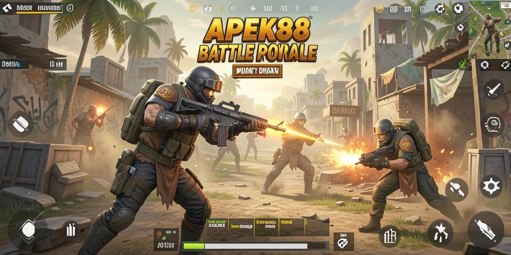 Gameplay Battle Royale yang mendebarkan dan penuh aksi di APEK88.
