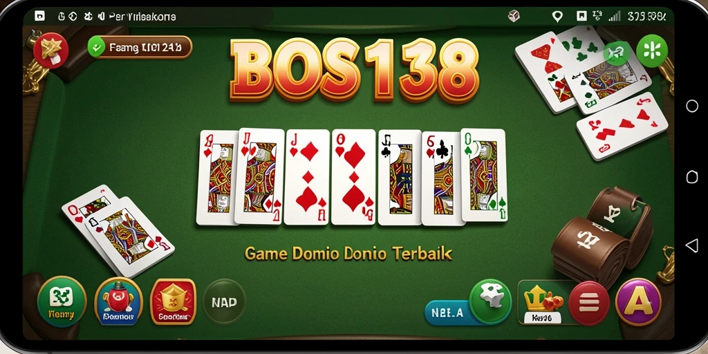 Screenshot menunjukkan gameplay seru dari BOS138 di Domino.