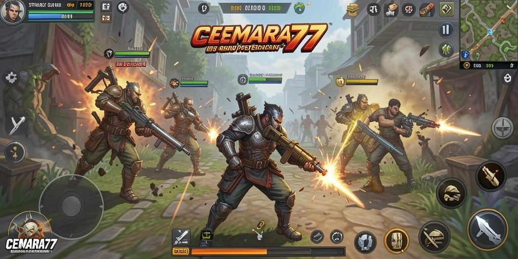 Gameplay CEMARA77 yang menantang dan strategis.