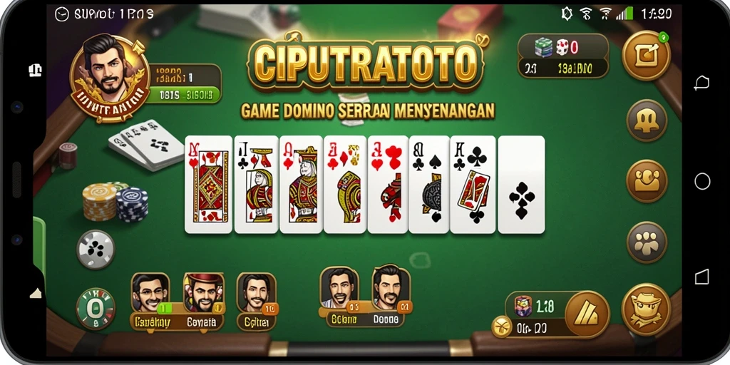 Tampilan gameplay domino yang seru dan interaktif.