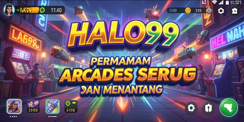 Screenshot gameplay HALO99 menampilkan aksi seru dalam permainan Arcade.