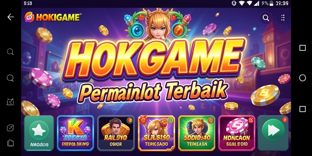 Screenshot gameplay HOKIGAME dengan tampilan mesin Slot yang menarik.