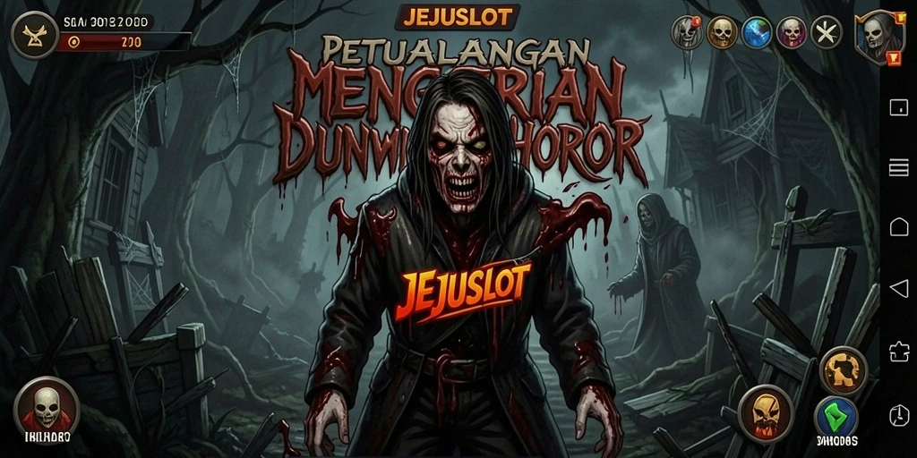 Screenshot utama JEJUSLOT menunjukkan suasana mencekam dalam gameplay.