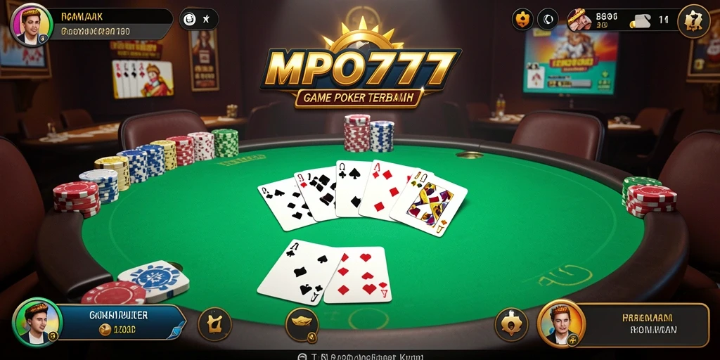 Tampilan seru dari gameplay Poker di MPO777.