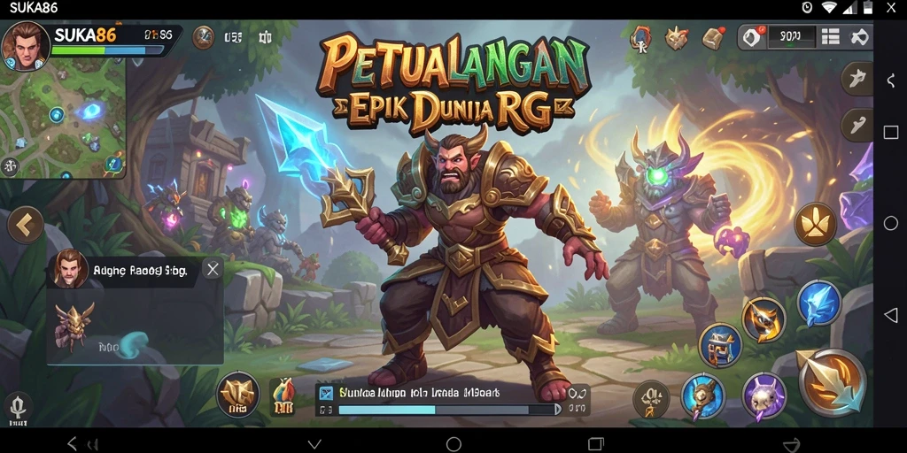 Tangkapan layar <strong>SUKA86</strong> menampilkan aksi pertempuran RPG yang mendebarkan.