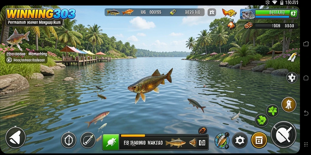 Screenshot gameplay WINNING303 yang menampilkan aksi memancing yang seru.